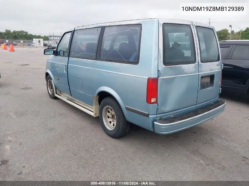 1991 Chevrolet Astro VIN: 1GNDM19Z8MB129389 Lot: 40813916