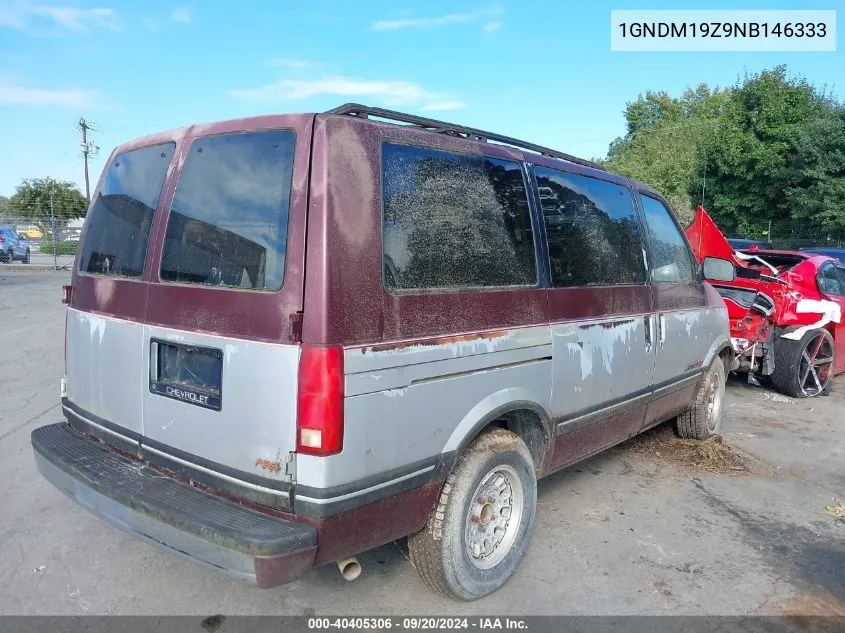 1992 Chevrolet Astro VIN: 1GNDM19Z9NB146333 Lot: 40405306