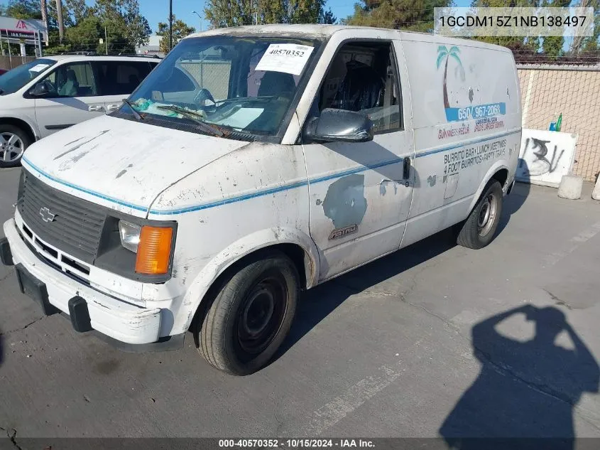 1992 Chevrolet Astro VIN: 1GCDM15Z1NB138497 Lot: 40570352