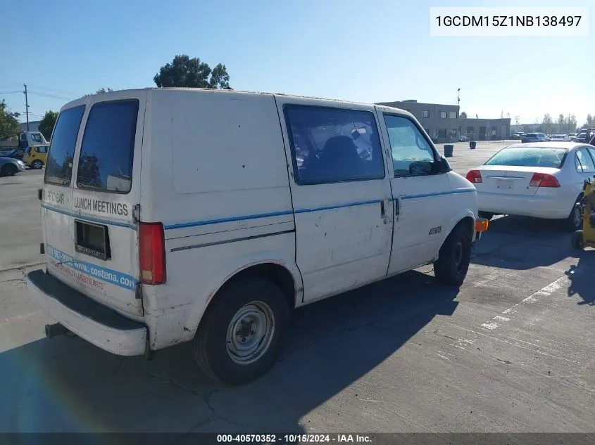 1992 Chevrolet Astro VIN: 1GCDM15Z1NB138497 Lot: 40570352