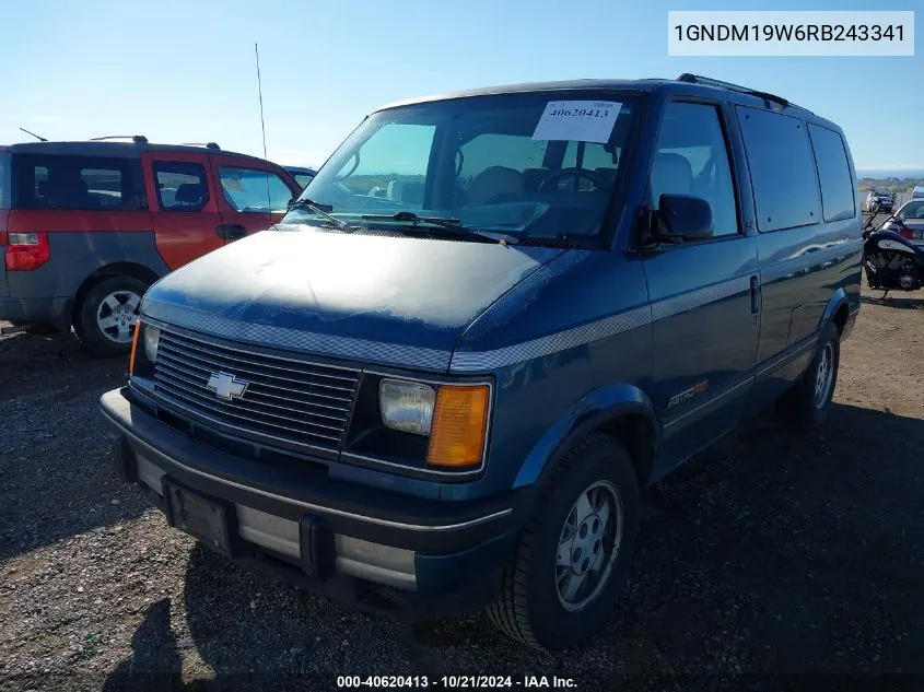 1994 Chevrolet Astro VIN: 1GNDM19W6RB243341 Lot: 40620413