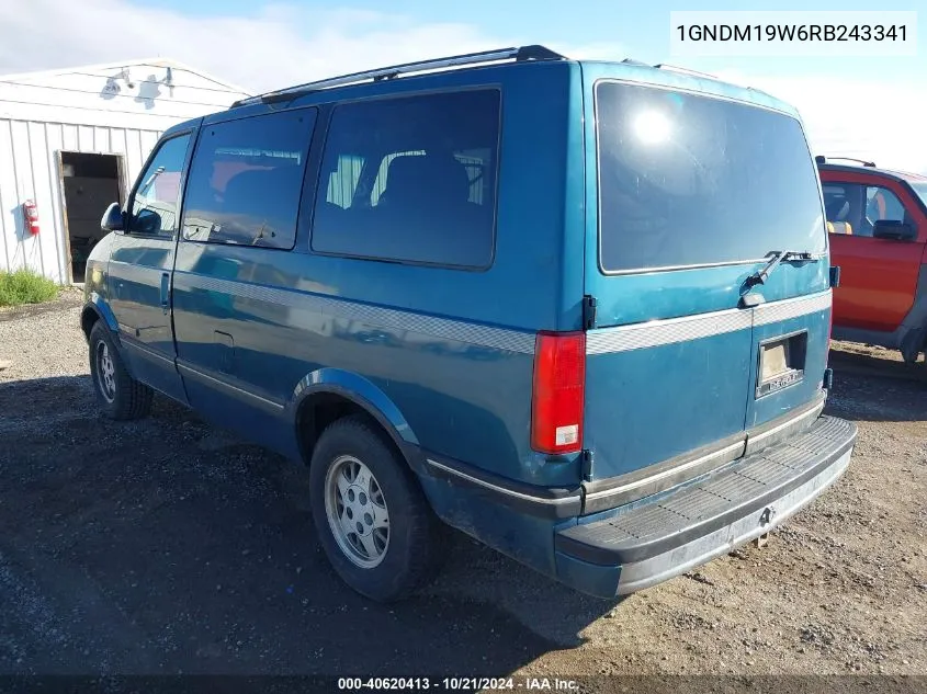 1994 Chevrolet Astro VIN: 1GNDM19W6RB243341 Lot: 40620413