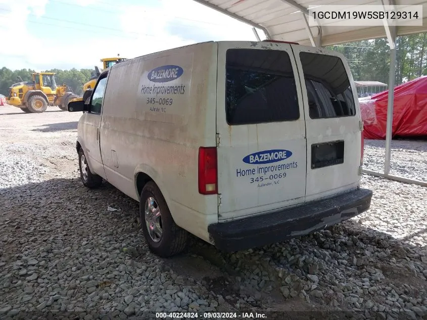 1GCDM19W5SB129314 1995 Chevrolet Astro