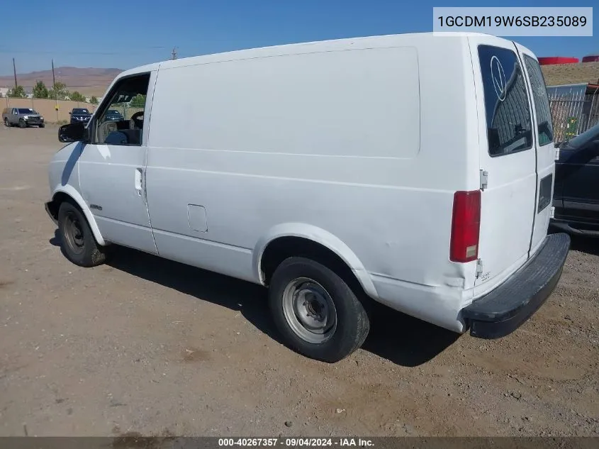 1995 Chevrolet Astro VIN: 1GCDM19W6SB235089 Lot: 40267357