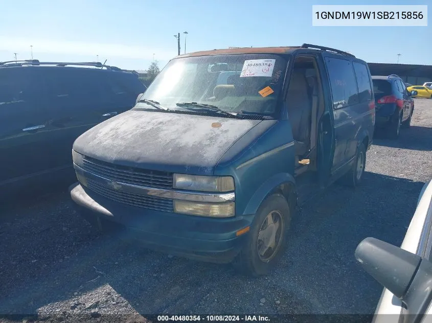 1995 Chevrolet Astro VIN: 1GNDM19W1SB215856 Lot: 40480354