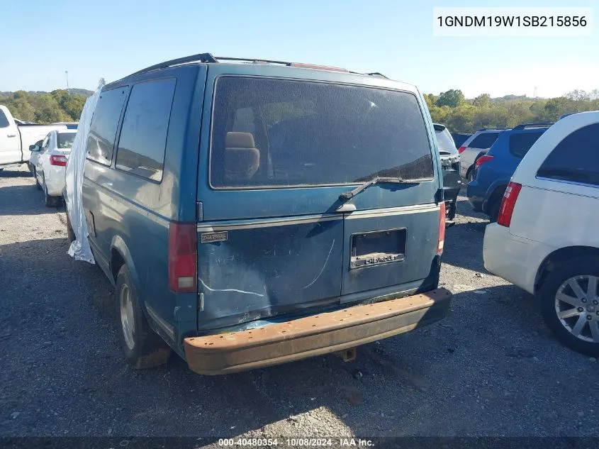 1995 Chevrolet Astro VIN: 1GNDM19W1SB215856 Lot: 40480354