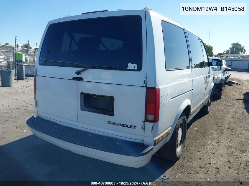 1996 Chevrolet Astro VIN: 1GNDM19W4TB145058 Lot: 40700803