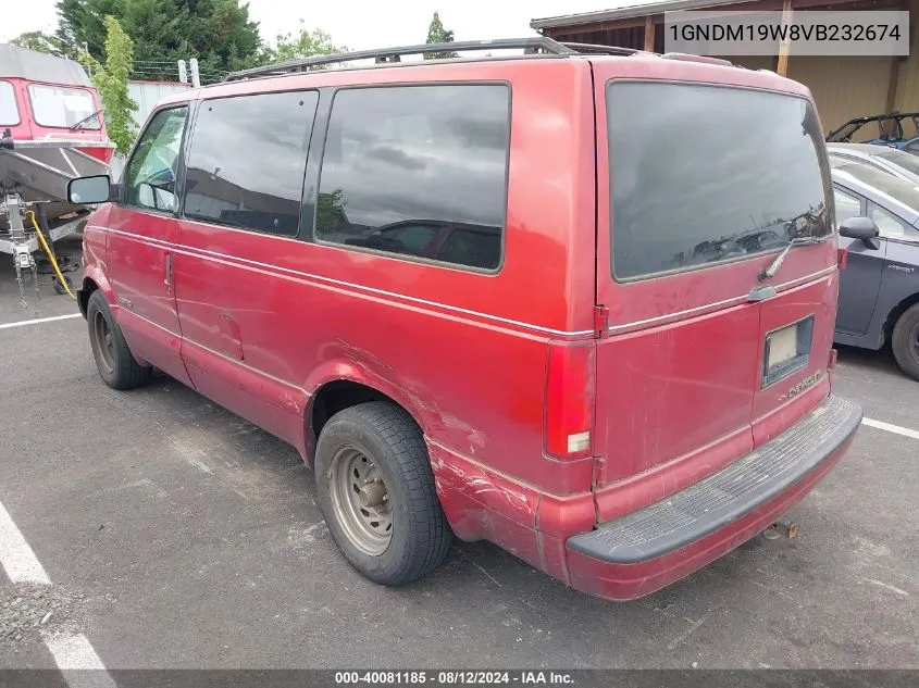 1997 Chevrolet Astro Ls Cmi VIN: 1GNDM19W8VB232674 Lot: 40081185