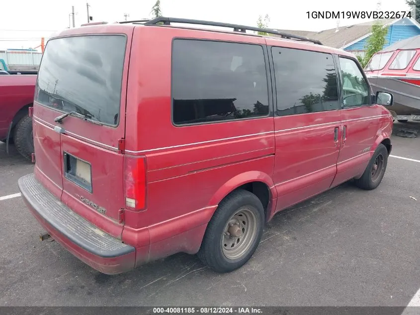 1997 Chevrolet Astro Ls Cmi VIN: 1GNDM19W8VB232674 Lot: 40081185