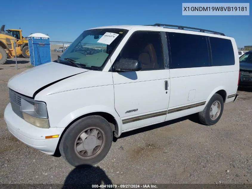 1997 Chevrolet Astro VIN: X1GNDM19W8VB19181 Lot: 40416979