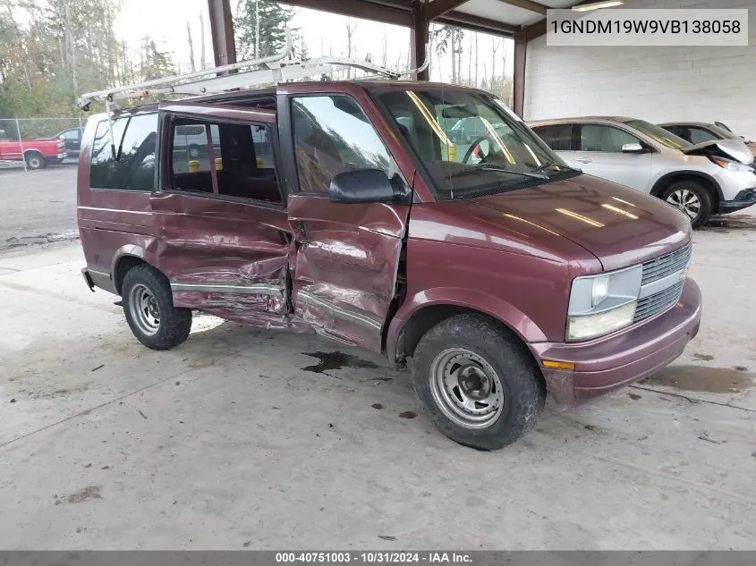 1997 Chevrolet Astro VIN: 1GNDM19W9VB138058 Lot: 40751003