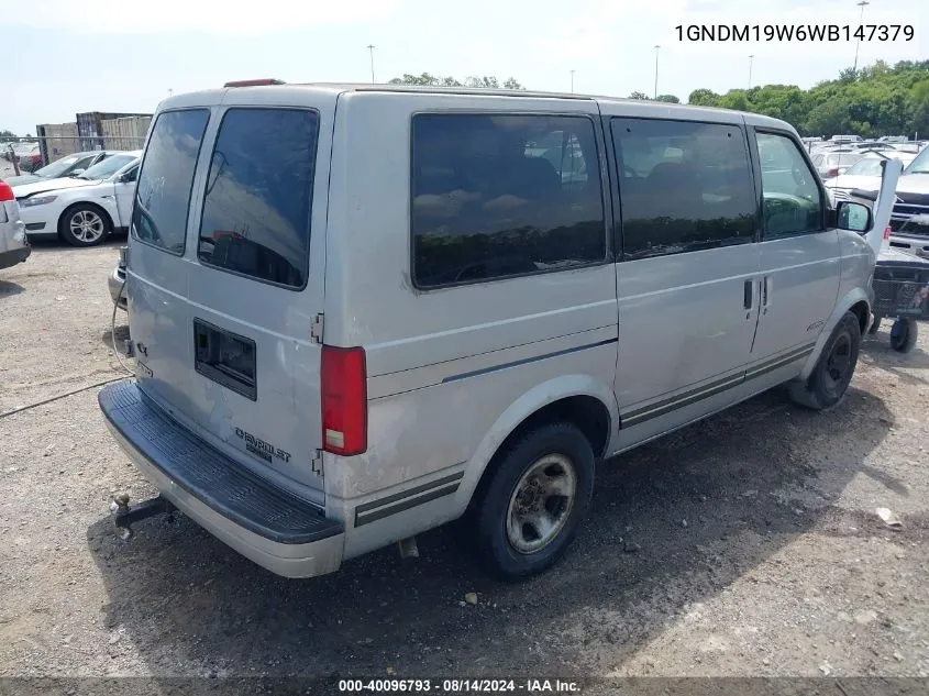 1998 Chevrolet Astro VIN: 1GNDM19W6WB147379 Lot: 40096793