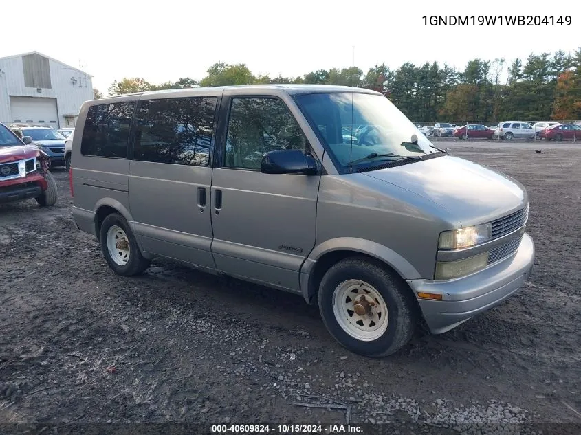 1998 Chevrolet Astro VIN: 1GNDM19W1WB204149 Lot: 40609824