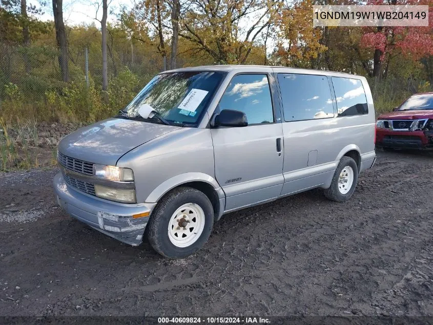 1998 Chevrolet Astro VIN: 1GNDM19W1WB204149 Lot: 40609824