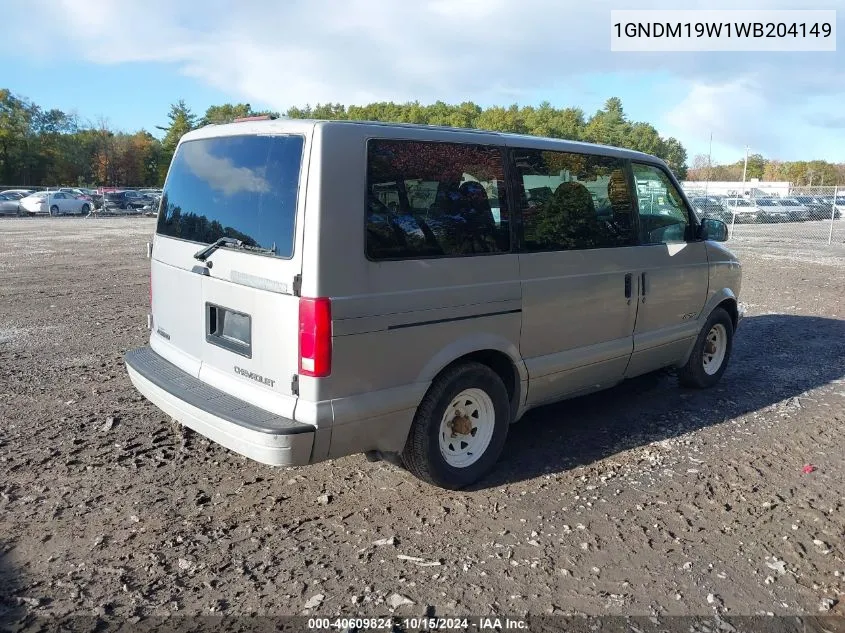 1998 Chevrolet Astro VIN: 1GNDM19W1WB204149 Lot: 40609824