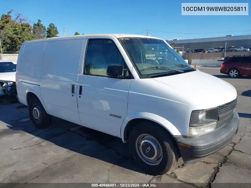 1998 Chevrolet Astro VIN: 1GCDM19W8WB205811 Lot: 40666851