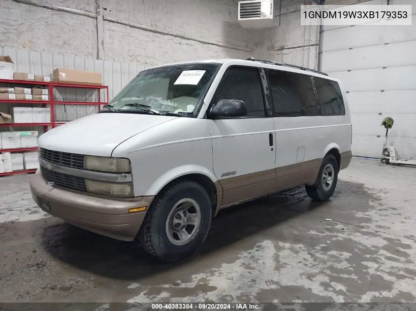 1999 Chevrolet Astro VIN: 1GNDM19W3XB179353 Lot: 40383384