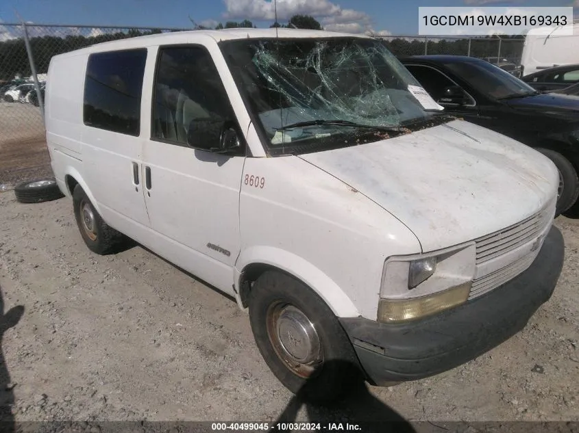 1999 Chevrolet Astro VIN: 1GCDM19W4XB169343 Lot: 40499045