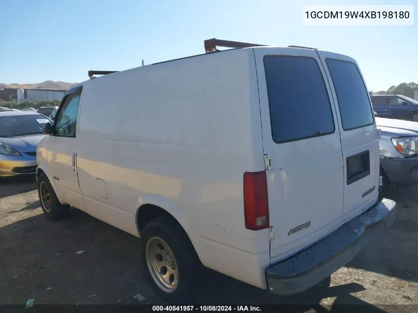 1999 Chevrolet Astro VIN: 1GCDM19W4XB198180 Lot: 40541957