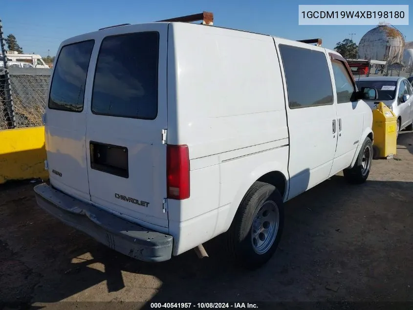 1999 Chevrolet Astro VIN: 1GCDM19W4XB198180 Lot: 40541957