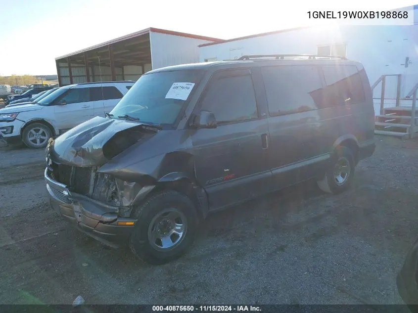 1999 Chevrolet Astro VIN: 1GNEL19W0XB198868 Lot: 40875650