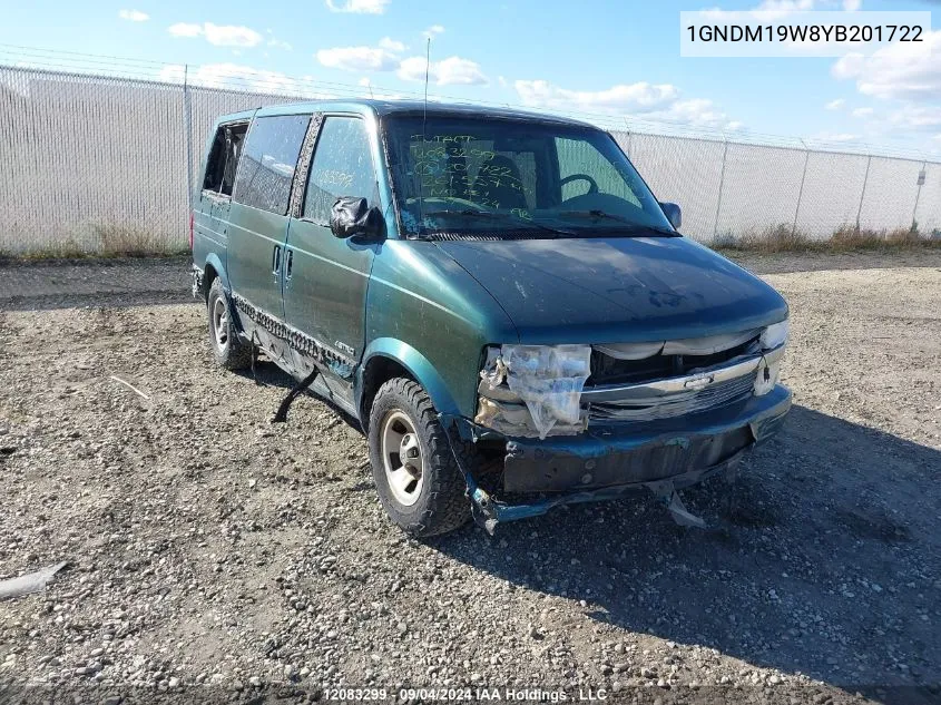 1GNDM19W8YB201722 2000 Chevrolet Astro Passenger