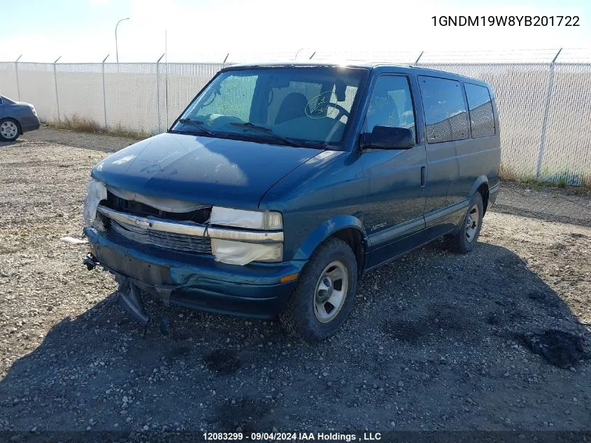 2000 Chevrolet Astro Passenger VIN: 1GNDM19W8YB201722 Lot: 12083299