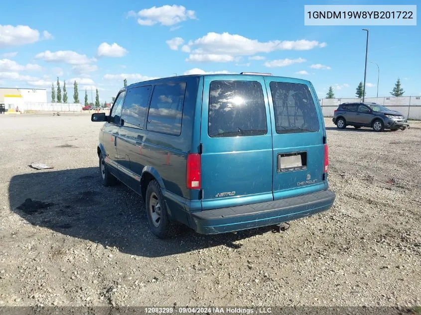 1GNDM19W8YB201722 2000 Chevrolet Astro Passenger