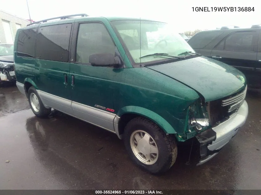 2000 Chevrolet Astro VIN: 1GNEL19W5YB136884 Lot: 35524965