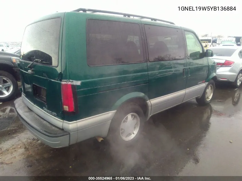 2000 Chevrolet Astro VIN: 1GNEL19W5YB136884 Lot: 35524965