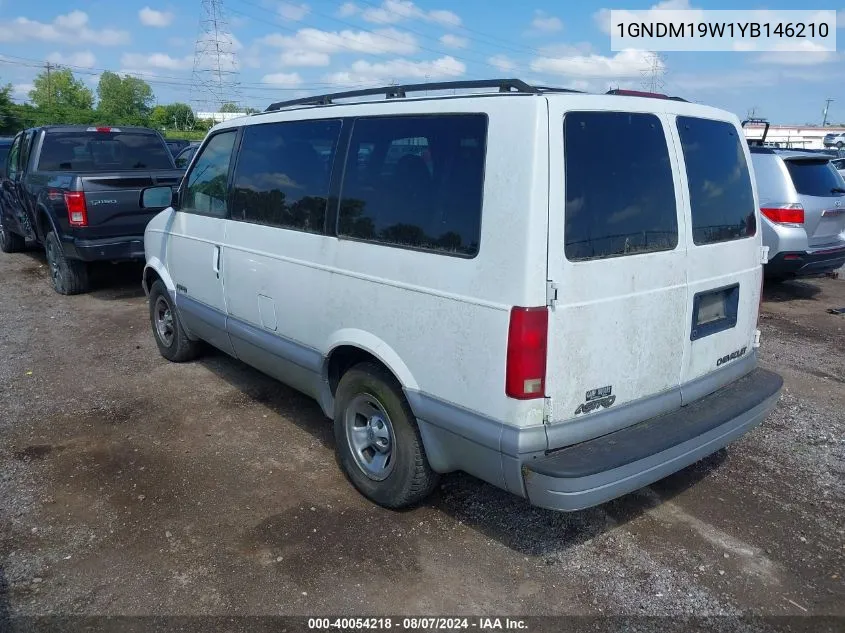 2000 Chevrolet Astro VIN: 1GNDM19W1YB146210 Lot: 40054218