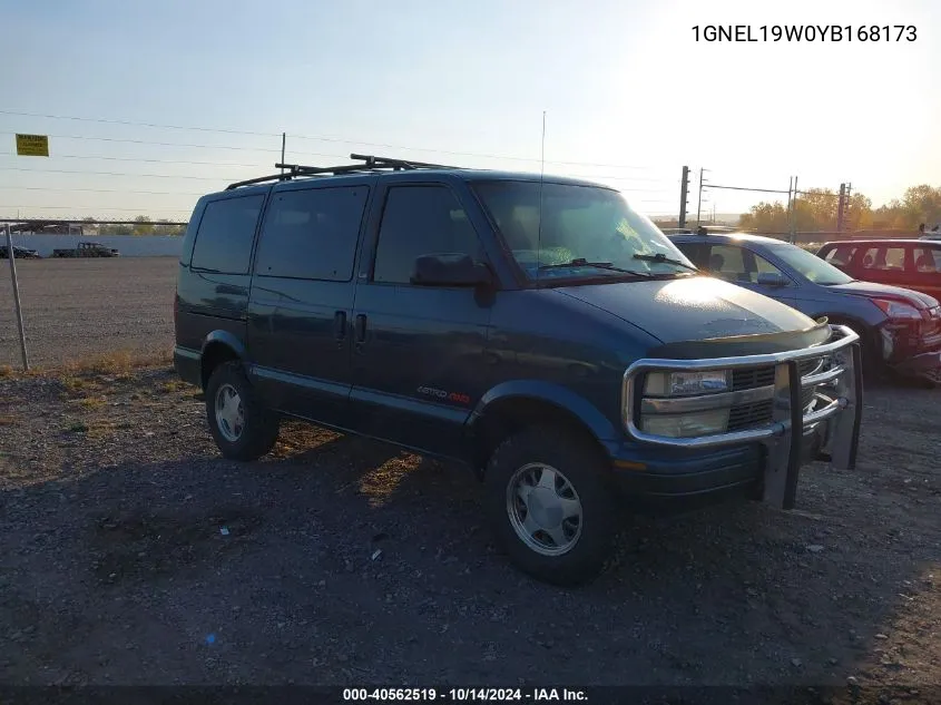 2000 Chevrolet Astro VIN: 1GNEL19W0YB168173 Lot: 40562519