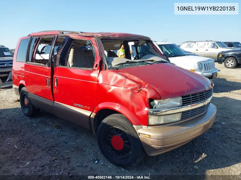 2000 Chevrolet Astro VIN: 1GNEL19W1YB220135 Lot: 40582146