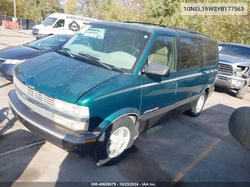 2000 Chevrolet Astro Passenger VIN: 1GNEL19W3YB177563 Lot: 40628079