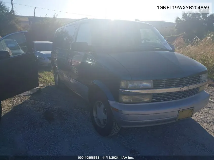 2000 Chevrolet Astro VIN: 1GNEL19WXYB204869 Lot: 40856533