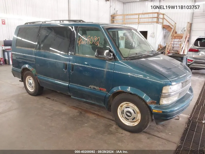 2001 Chevrolet Astro Ls VIN: 1GNEL19W11B103757 Lot: 40208092