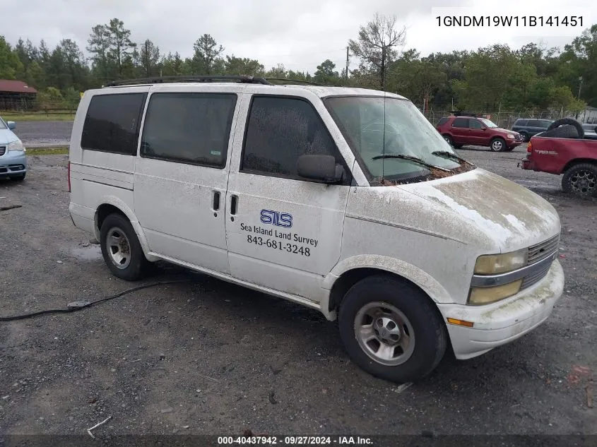 2001 Chevrolet Astro Ls VIN: 1GNDM19W11B141451 Lot: 40437942