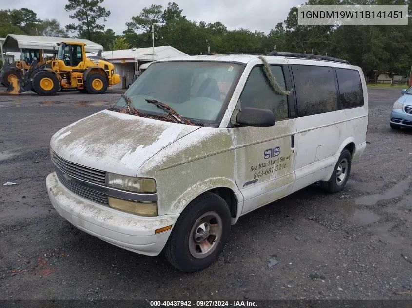 2001 Chevrolet Astro Ls VIN: 1GNDM19W11B141451 Lot: 40437942