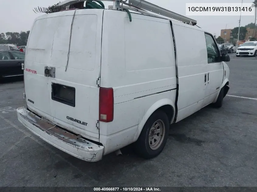 2001 Chevrolet Astro VIN: 1GCDM19W31B131416 Lot: 40566877