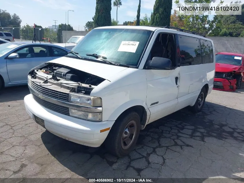 2001 Chevrolet Astro Ls VIN: 1GNDM19W41B102420 Lot: 40586902