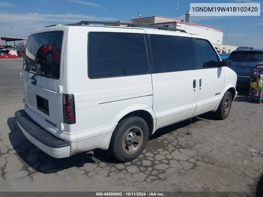 2001 Chevrolet Astro Ls VIN: 1GNDM19W41B102420 Lot: 40586902