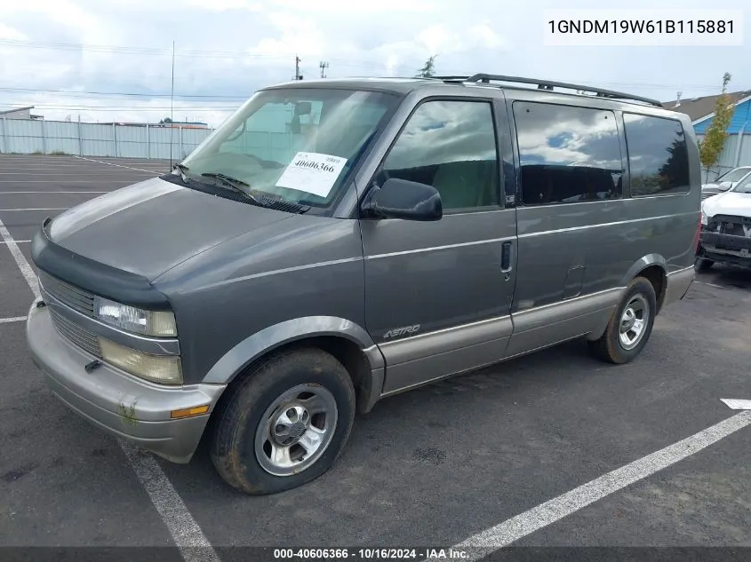 2001 Chevrolet Astro Ls VIN: 1GNDM19W61B115881 Lot: 40606366