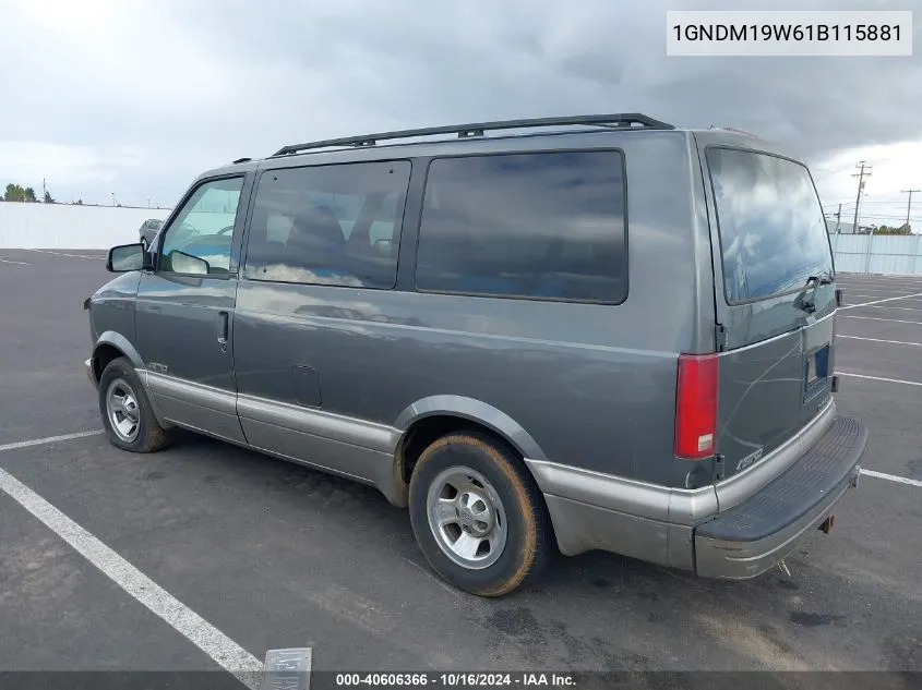 2001 Chevrolet Astro Ls VIN: 1GNDM19W61B115881 Lot: 40606366