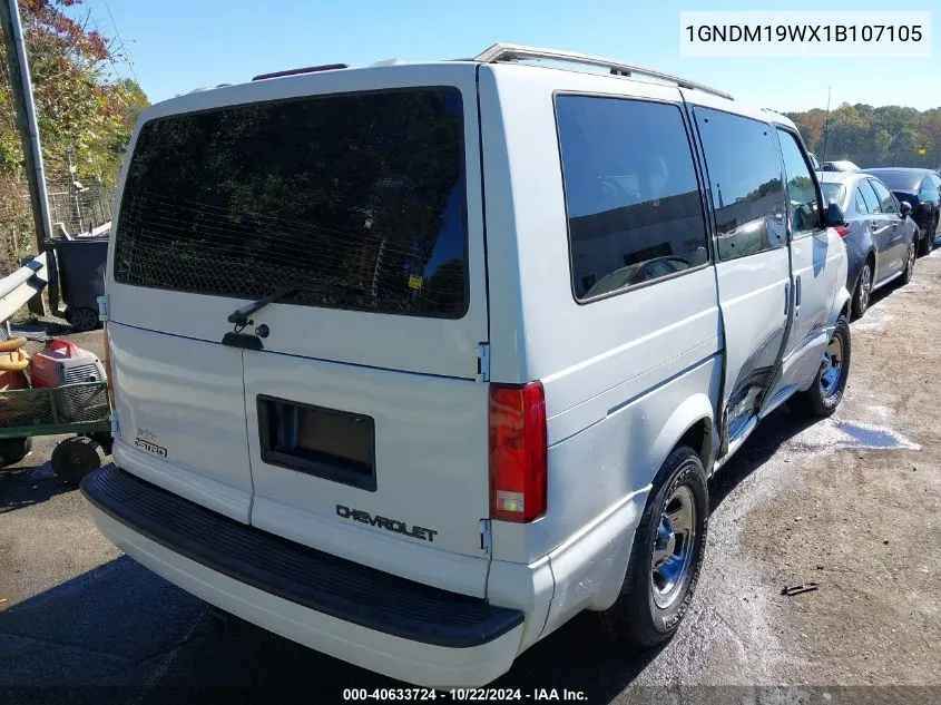 2001 Chevrolet Astro Ls VIN: 1GNDM19WX1B107105 Lot: 40633724