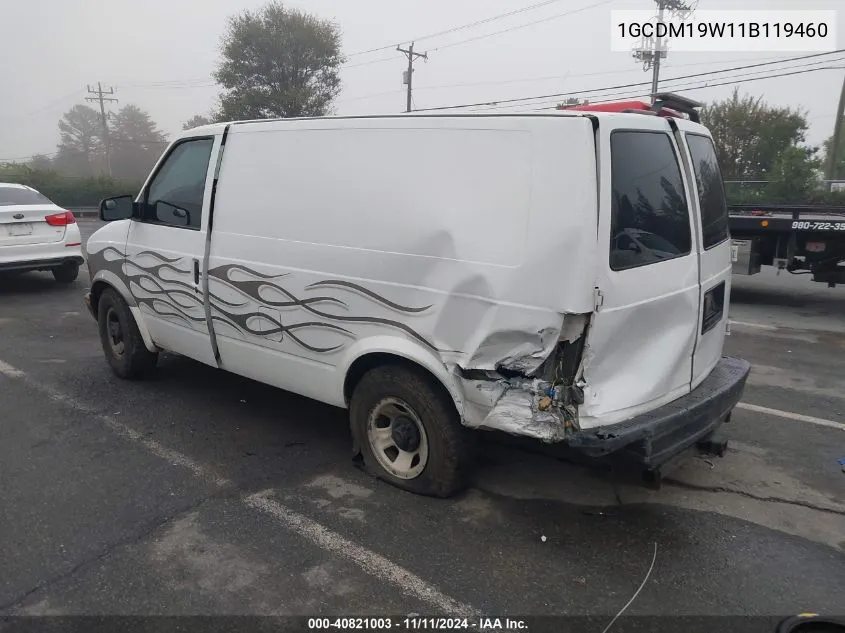 2001 Chevrolet Astro VIN: 1GCDM19W11B119460 Lot: 40821003