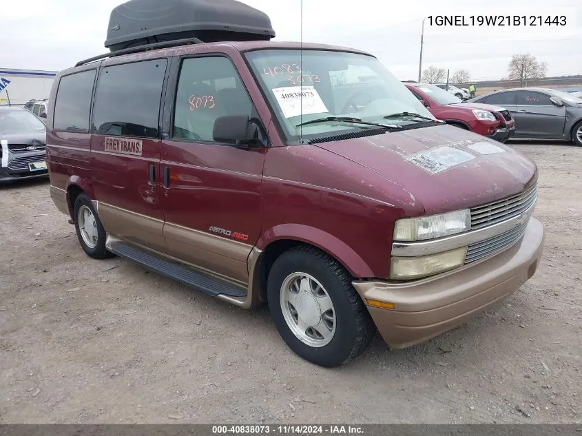 2001 Chevrolet Astro Ls VIN: 1GNEL19W21B121443 Lot: 40838073