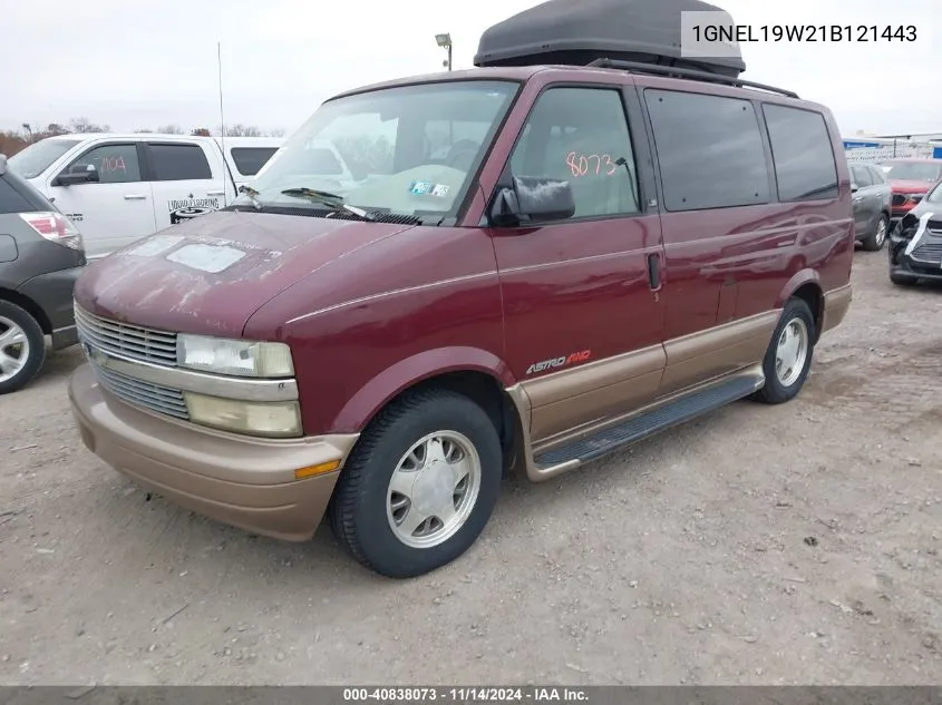 2001 Chevrolet Astro Ls VIN: 1GNEL19W21B121443 Lot: 40838073