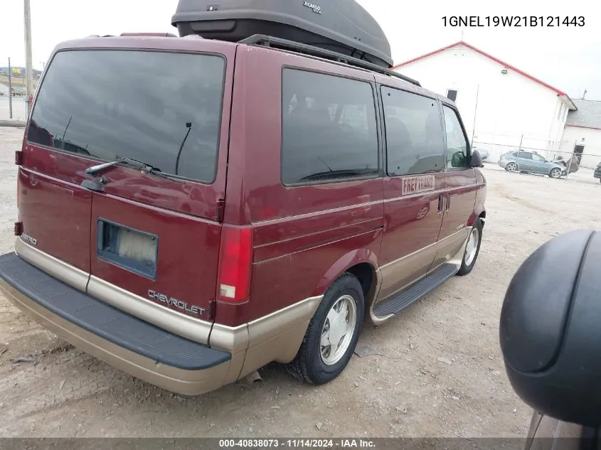 2001 Chevrolet Astro Ls VIN: 1GNEL19W21B121443 Lot: 40838073