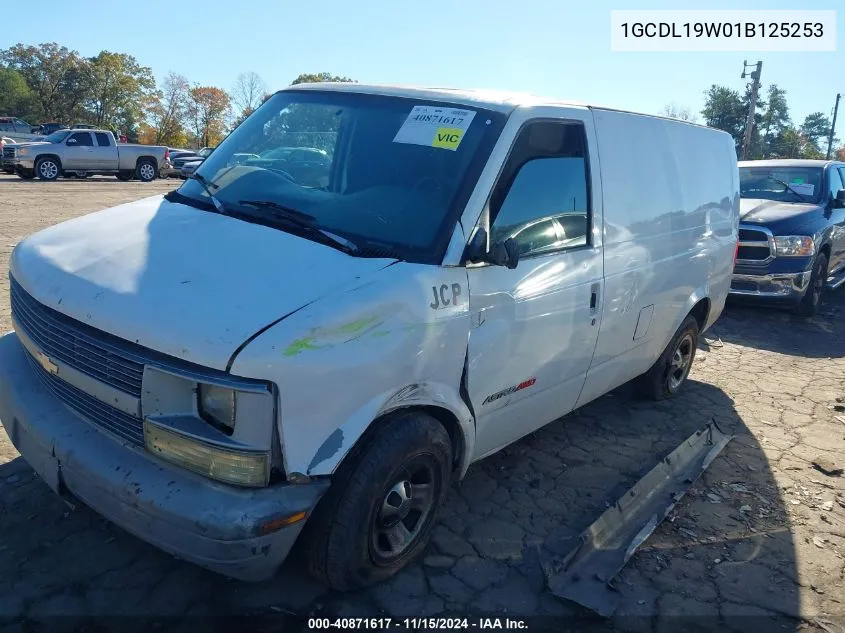 2001 Chevrolet Astro VIN: 1GCDL19W01B125253 Lot: 40871617