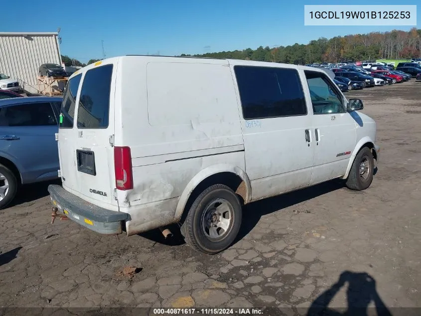 2001 Chevrolet Astro VIN: 1GCDL19W01B125253 Lot: 40871617